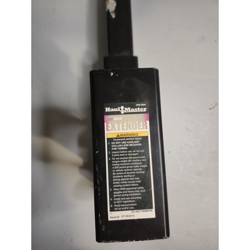 Haul Master Dual Hitch Extender 2" Receiver Hitch Extension Tow Adapter Item...
